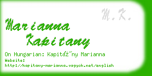 marianna kapitany business card